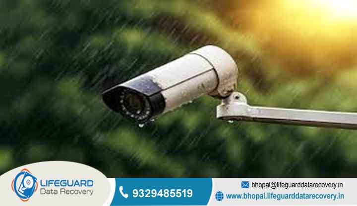 CCTV camera in rain outdoor waterproof