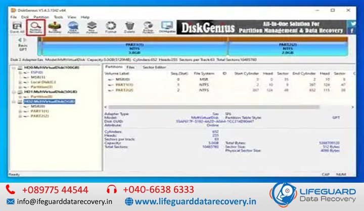 HDD partition table recovery India